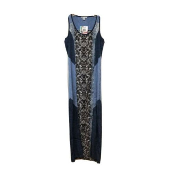 Bar lll‎ Front Row Maxi Dress Front Panel Slit - Picture 1 of 6